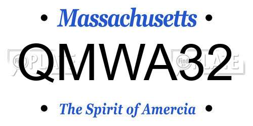 QMWA32 Massachusetts License Plate