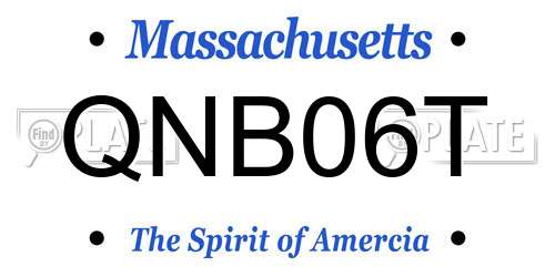 QNB06T Massachusetts License Plate