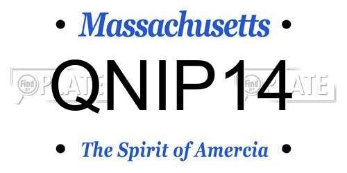 QNIP14 Massachusetts License Plate