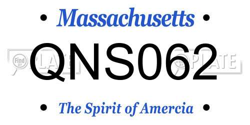 QNS062 Massachusetts License Plate