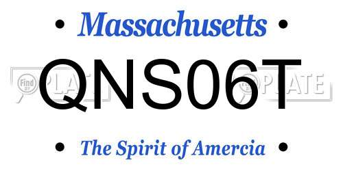 QNS06T Massachusetts License Plate