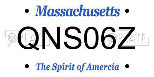 QNS06Z Massachusetts License Plate