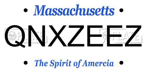 QNXZEEZ Massachusetts License Plate