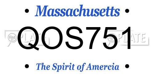 QOS751 Massachusetts License Plate