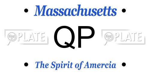 QP Massachusetts License Plate