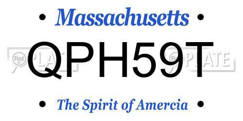 QPH59T Massachusetts License Plate