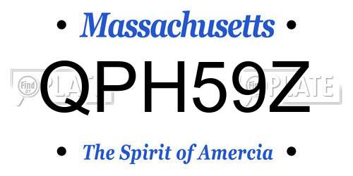 QPH59Z Massachusetts License Plate