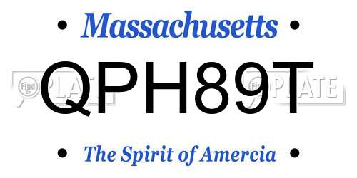 QPH89T Massachusetts License Plate