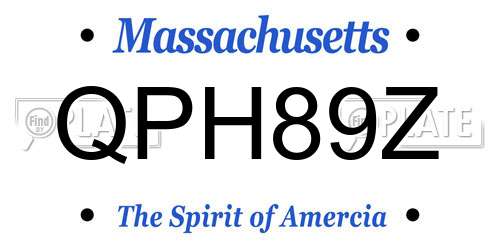 QPH89Z Massachusetts License Plate