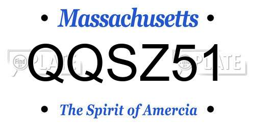 QQSZ51 Massachusetts License Plate