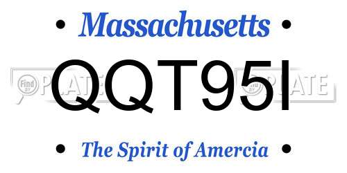 QQT95I Massachusetts License Plate