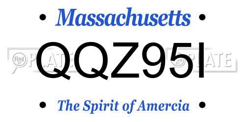 QQZ95I Massachusetts License Plate