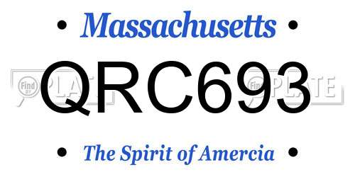 QRC693 Massachusetts License Plate
