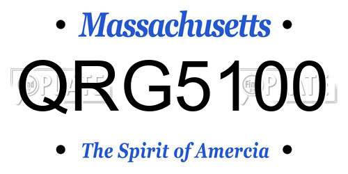 QRG5100 Massachusetts License Plate