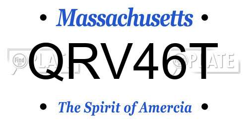 QRV46T Massachusetts License Plate
