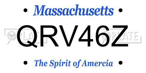 QRV46Z Massachusetts License Plate