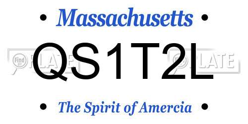 QS1T2L Massachusetts License Plate