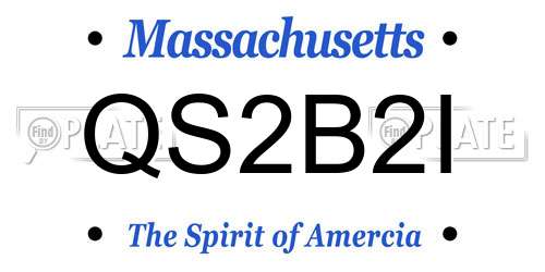 QS2B2I Massachusetts License Plate