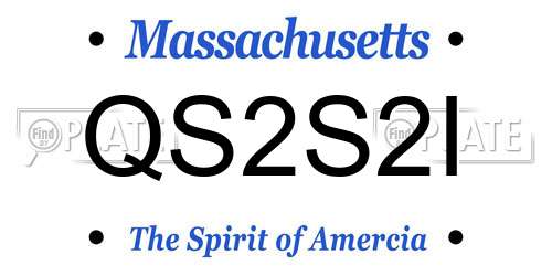 QS2S2I Massachusetts License Plate