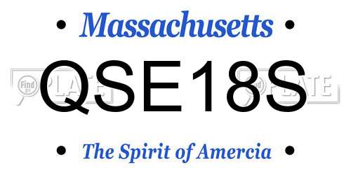 QSE18S Massachusetts License Plate