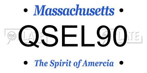 QSEL90 Massachusetts License Plate