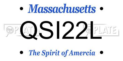 QSI22L Massachusetts License Plate