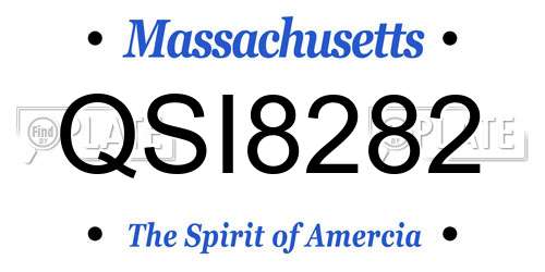 QSI8282 Massachusetts License Plate