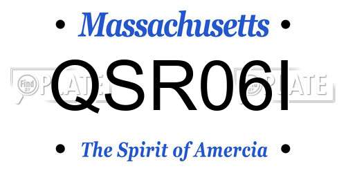 QSR06I Massachusetts License Plate