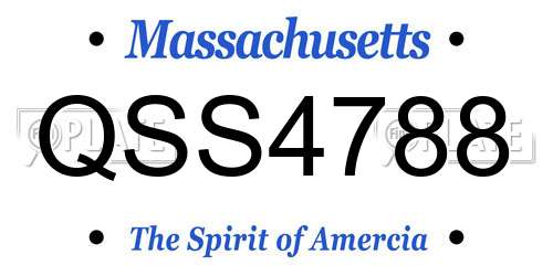 QSS4788 Massachusetts License Plate