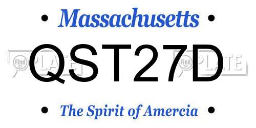 QST27D Massachusetts License Plate