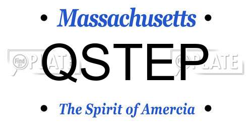 QSTEP Massachusetts License Plate