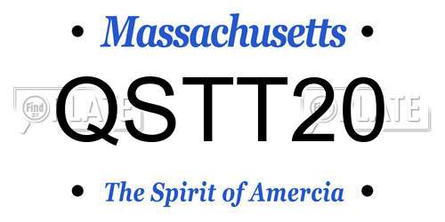 QSTT20 Massachusetts License Plate