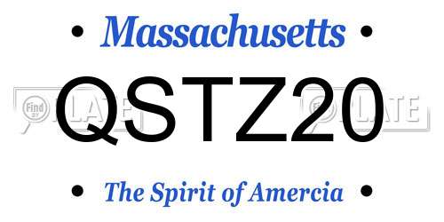 QSTZ20 Massachusetts License Plate
