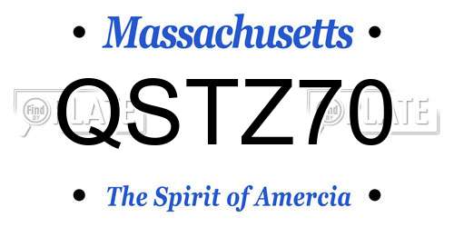 QSTZ70 Massachusetts License Plate