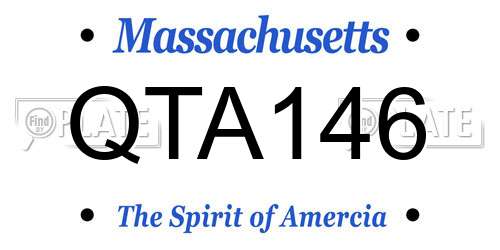 QTA146 Massachusetts License Plate