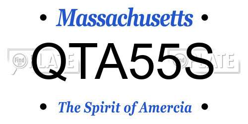QTA55S Massachusetts License Plate
