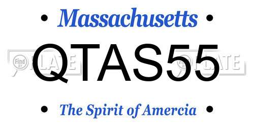 QTAS55 Massachusetts License Plate