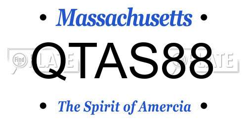QTAS88 Massachusetts License Plate