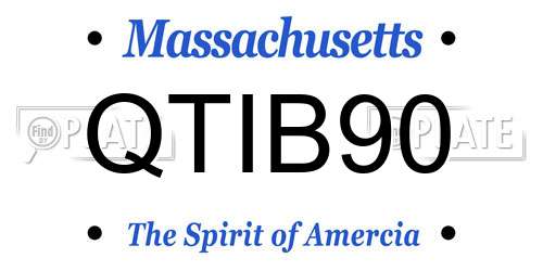 QTIB90 Massachusetts License Plate