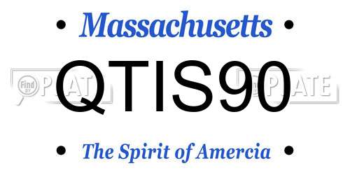 QTIS90 Massachusetts License Plate