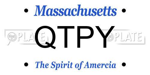 QTPY Massachusetts License Plate