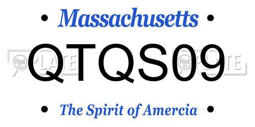 QTQS09 Massachusetts License Plate