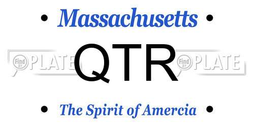 QTR Massachusetts License Plate