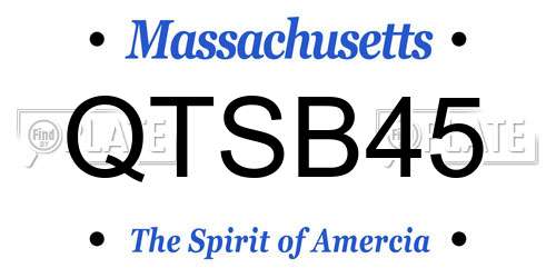 QTSB45 Massachusetts License Plate