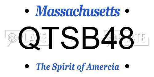 QTSB48 Massachusetts License Plate