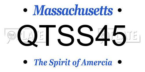 QTSS45 Massachusetts License Plate