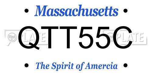 QTT55C Massachusetts License Plate