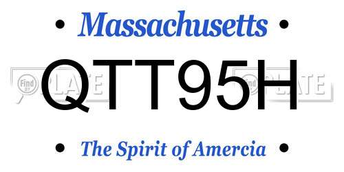 QTT95H Massachusetts License Plate