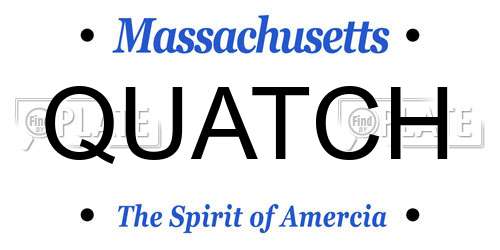QUATCH Massachusetts License Plate