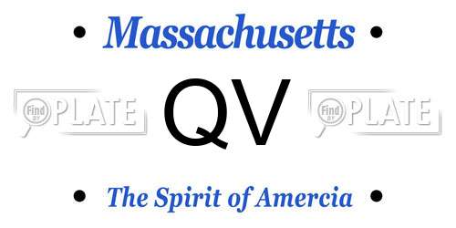 QV Massachusetts License Plate